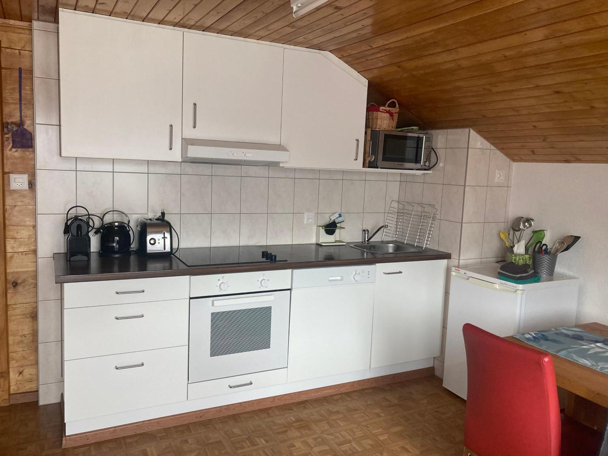 Ferienwohnung Haus Dorfblick Grächen Exterior foto