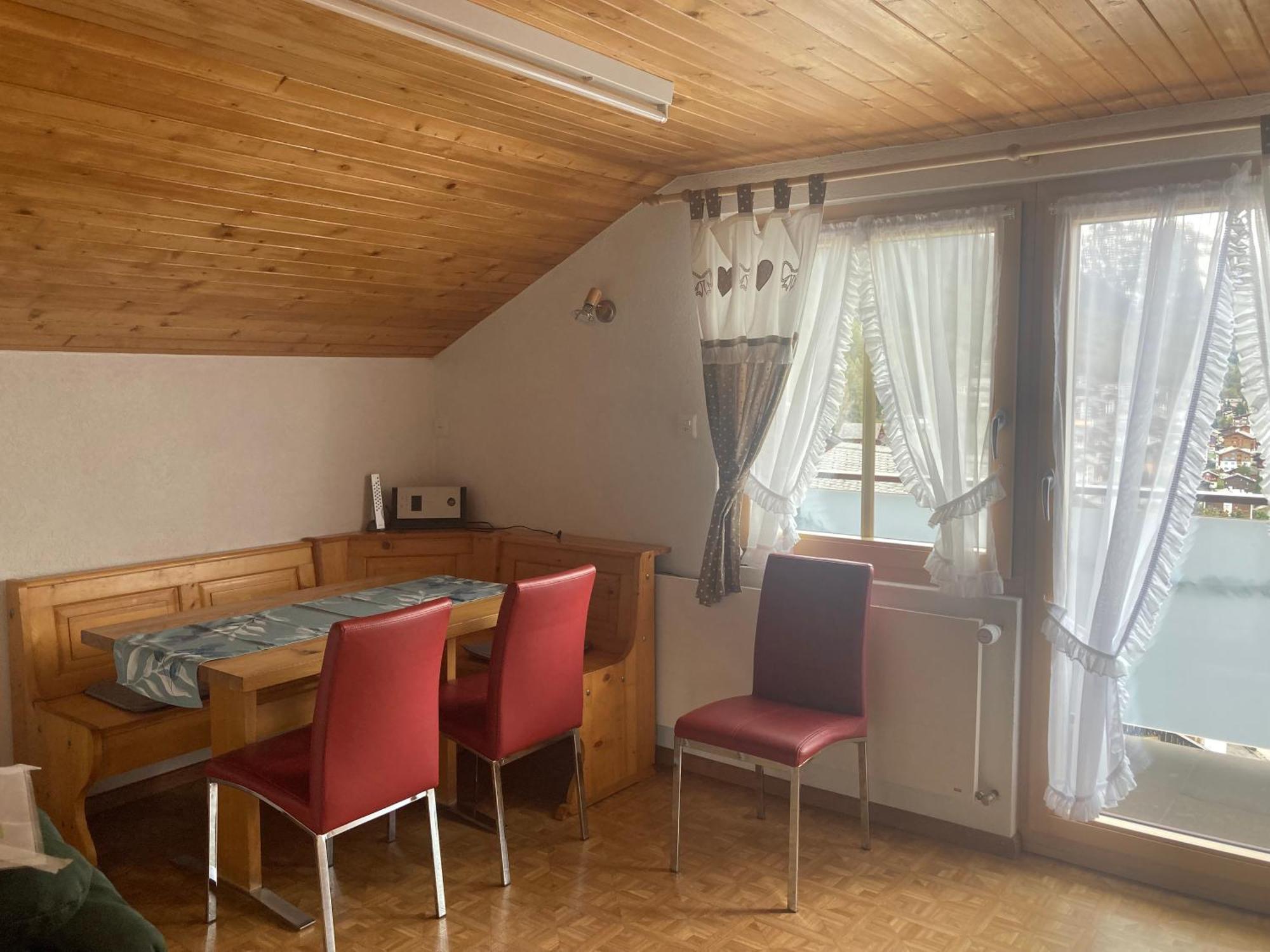 Ferienwohnung Haus Dorfblick Grächen Exterior foto